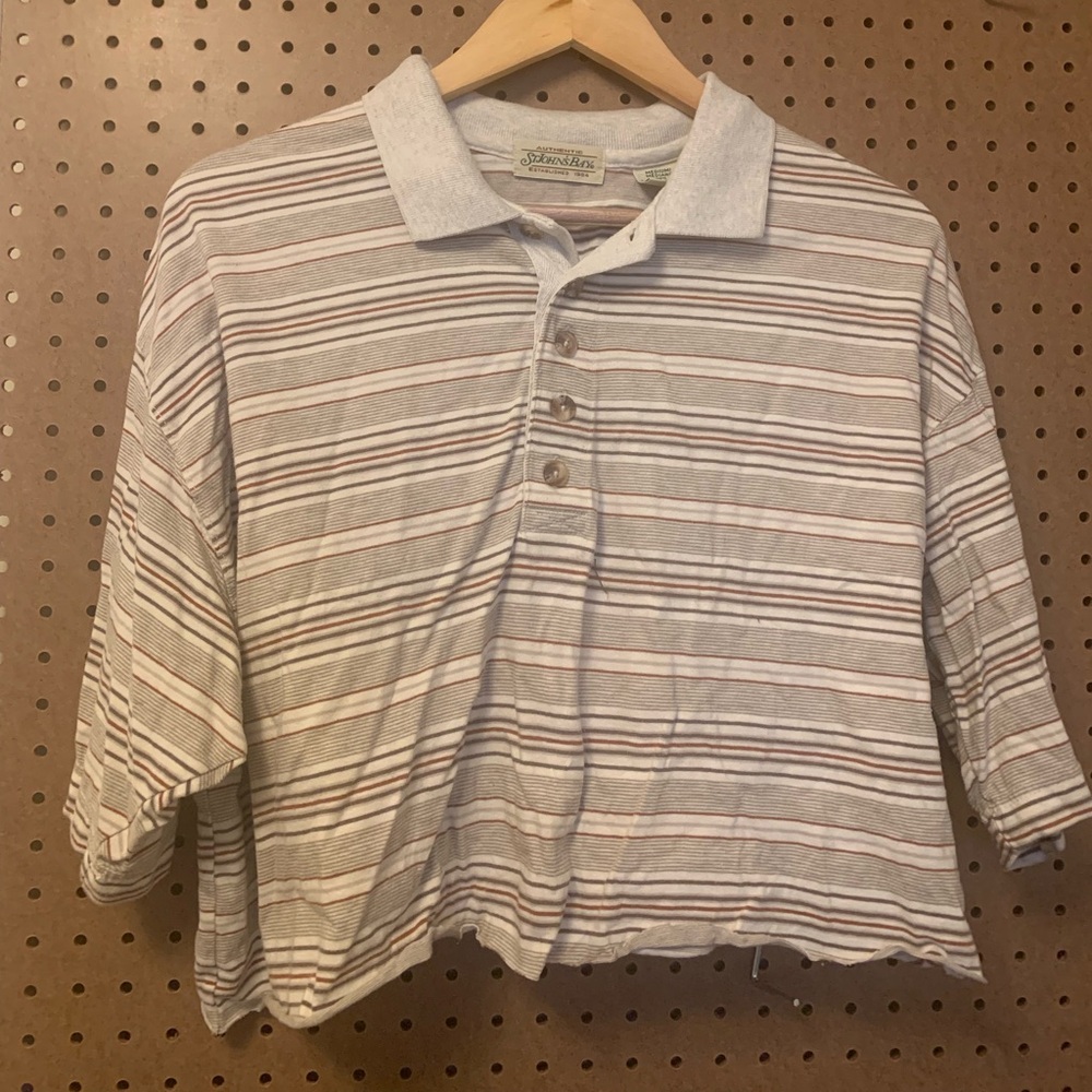 Cropped collared shirt